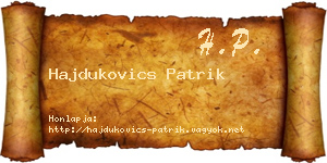 Hajdukovics Patrik névjegykártya